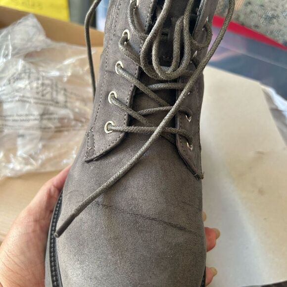 Just Fab Demi Knit Lug Sole Combat Boots - Picture 5 of 15